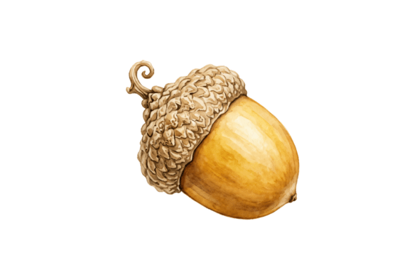 Acorn Png File for Crafts and Graphics