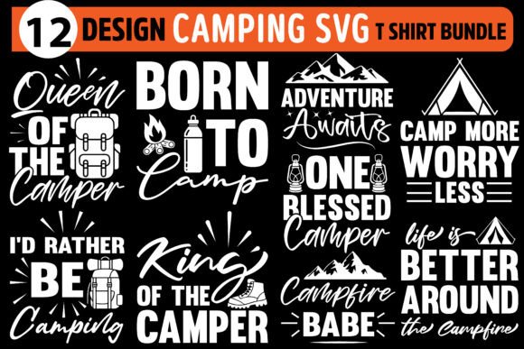 Camping Adventure SVG Bundle: Graphics & T-Shirt Designs