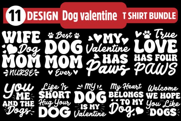 Dog Valentine SVG Bundle – Graphics & T-Shirt Designs