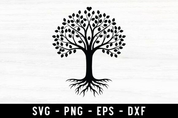 Family Tree SVG & Tree of Life Graphic for Crafts and Commercial Projects
