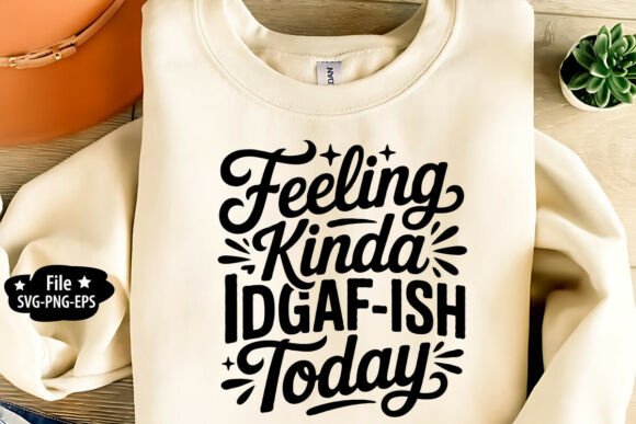Feeling Kinda IDGAF-ISH Today SVG for Crafts and Graphics