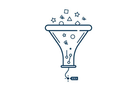 Funnel Filter Data Process Vector Icon: A Design Asset for Modern Local Branding