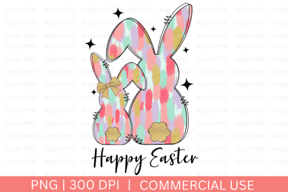 Happy Easter Bunny PNG: Graphics for Crafts & Content