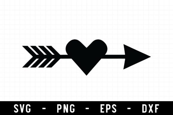 Heart Svg, Arrow Heart Svg