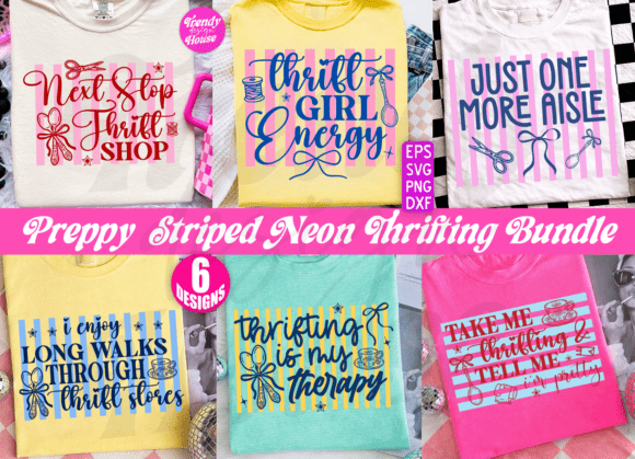 Preppy Thrifting PNG Bundle, Grandma PNG: A Graphic Design Asset for T-Shirt Designs