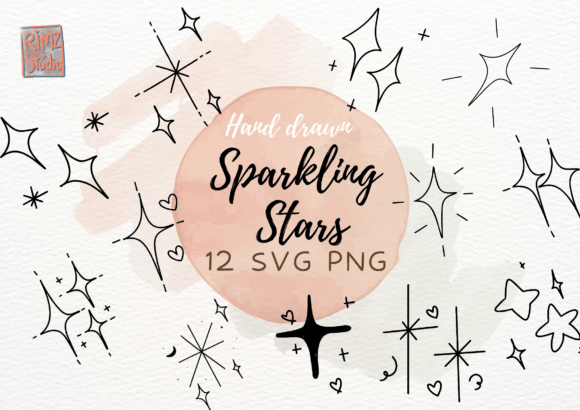 Sparkling Stars Set SVG PNG: A Versatile Design Asset for Creative Marketing