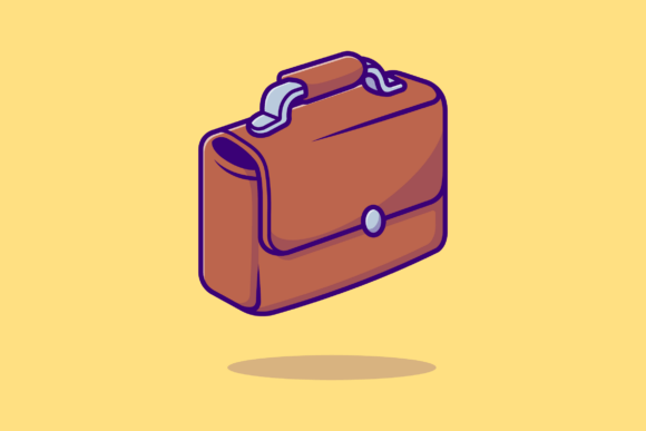 Suitcase Bag Floating Cartoon Graphics