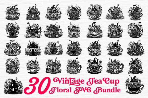 Vintage Tea Cup Floral SVG Bundle: A Designer’s Guide to Using It in Crafts and Graphics