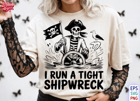 Witchy Pirate Shipwreck PNG Design: A Graphic Asset for Creative Crafts